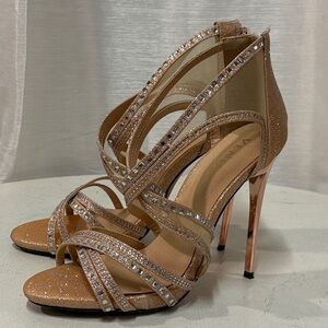 Venus rose gold stiletto heels size 9